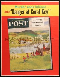 4a0666 SATURDAY EVENING POST 22x28 special poster 1953 John Clymer cover art of children at play!