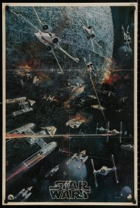 4a0364 STAR WARS 22x33 music poster 1977 George Lucas classic, John Berkey artwork, soundtrack!