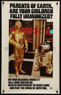 4a0679 STAR WARS HEALTH DEPARTMENT POSTER 14x22 special poster 1979 droids, do your records show it?