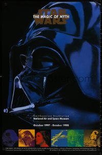 4a0552 STAR WARS: THE MAGIC OF MYTH 23x35 museum/art exhibition 1997 close-up of Darth Vader!
