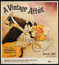 4a0685 VINTAGE AFFAIR 22x24 special poster 1988 evening of fine wine, wonderful art of a couple!