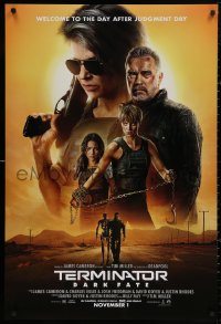 4a1125 TERMINATOR DARK FATE teaser 1sh 2019 Schwarzenegger, Furlong, Cameron, Hamilton w/shotgun!