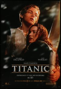 4a1135 TITANIC IMAX DS 1sh R2012 Leonardo DiCaprio & Winslet, Cameron, collide with destiny!