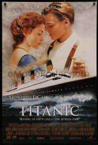 4a1139 TITANIC style B revised int'l DS 1sh 1997 star-crossed Leonardo DiCaprio, Kate Winslet, directed by James Cameron!