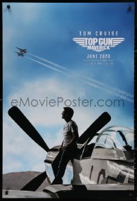4a1141 TOP GUN: MAVERICK teaser DS 1sh 2020 Naval aviator Tom Cruise in title role on P-51 Mustang!