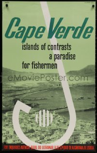 4a0409 CAPE VERDE 25x39 Portuguese travel poster 1960 islands of contrasts & paradise for fishermen!