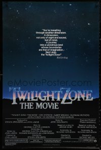 4a1147 TWILIGHT ZONE 1sh 1983 Rod Serling TV series, Spielberg, Alvin art, no border design!