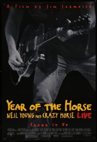 4a1177 YEAR OF THE HORSE 1sh 1997 Neil Young close-up cranking it up, Jim Jarmusch, rock & roll