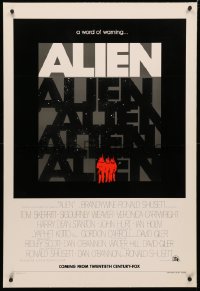 4b0028 ALIEN linen teaser 1sh 1979 Ridley Scott classic, a word of warning, rare & different image!
