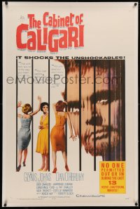 4b0068 CABINET OF CALIGARI linen 1sh 1962 written by Robert Bloch, it shocks the unshockables!