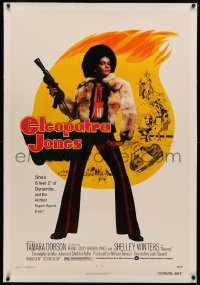4b0076 CLEOPATRA JONES linen 1sh 1973 dynamite Tamara Dobson in fur is the hottest super agent ever!