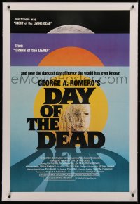 4b0084 DAY OF THE DEAD linen 1sh 1985 George Romero's Night of the Living Dead zombie horror sequel!