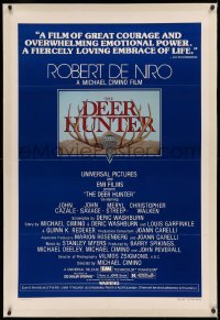 4b0085 DEER HUNTER linen 1sh 1978 directed by Michael Cimino, Robert De Niro, Mantel artwork!