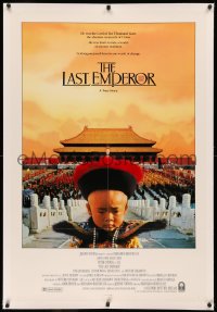 4b0158 LAST EMPEROR linen int'l 1sh 1987 Bertolucci, great image of young emperor with army!