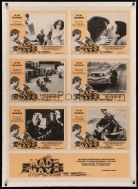 4c0156 MAD MAX linen Aust LC poster R1980s wasteland cop Mel Gibson, George Miller classic!