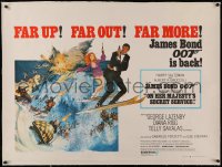 4c0206 ON HER MAJESTY'S SECRET SERVICE linen British quad 1969 Lazenby as James Bond, very rare!