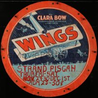 4c0001 WINGS 34x34 cloth tire cover 1928 Best Picture winner w/ Clara Bow, different & ultra rare!