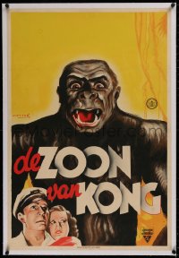 4c0076 SON OF KONG linen Dutch 1934 Ernest B. Schoedsack, cool different giant ape art by Mettes!