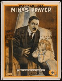 4c0217 NINA'S PRAYER linen British Quad 1912 alcoholic father scared daughter wants to be like him!