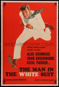 4c0199 MAN IN THE WHITE SUIT linen English double crown 1951 Alec Guinness Ealing classic, very rare!