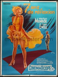 4c0044 SEVEN YEAR ITCH linen French 1p R1970s best Grinsson art of Marilyn Monroe's skirt blowing!