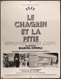 4c0046 SORROW & THE PITY linen French 1p R1980s Marcel Ophuls classic WWII Nazi/French documentary!