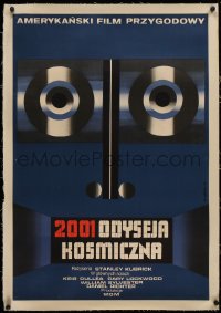 4c0175 2001: A SPACE ODYSSEY linen Polish 23x33 1973 Stanley Kubrick, different art by Wiktor Gorka!