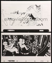4d0145 TRON group of 3 Kodalith animation cels 1982 cool special effects scenes, Disney sci-fi, rare!