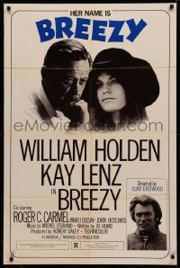 4d0276 BREEZY 1sh 1974 directed by Clint Eastwood who is shown, William Holden & Kay Lenz, very rare!