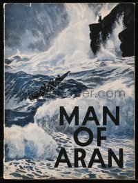 4d0026 MAN OF ARAN English program 1935 classic Robert Flaherty Ireland fishing documentary, rare!