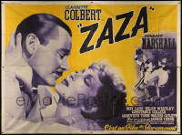4d0169 ZAZA French 4p 1939 different art of Claudette Colber, Herbert Marshall & Lahr, ultra rare!