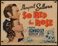 4d0128 SO RED THE ROSE style A 1/2sh 1935 Margaret Sullavan, Randolph Scott, John Floherty Jr. art, rare!