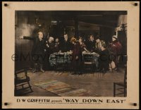 4d0136 WAY DOWN EAST 1/2sh 1920 D.W. Griffith classic, Lillian Gish is sent away, ultra rare!