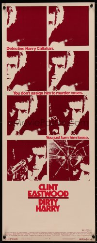 4d0401 DIRTY HARRY insert 1971 cool montage of images of Clint Eastwood in Don Siegel crime classic!