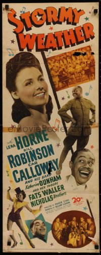 4d0410 STORMY WEATHER insert 1943 Lena Horne, Bill Bojangles Robinson, Cab Calloway, ultra rare!