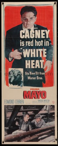 4d0416 WHITE HEAT insert 1949 classic full-length image of red hot James Cagney as Cody Jarrett!
