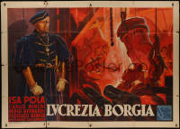 4d0065 LUCREZIA BORGIA Italian 2p 1940 Martinati art of men working with molten metal, ultra rare!