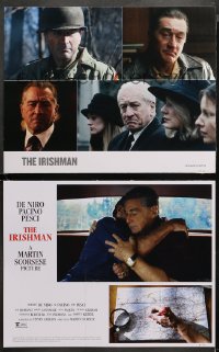 4d0027 IRISHMAN 2 double-sided faux lobby cards 2019 great images of Robert De Niro, Martin Scorsese