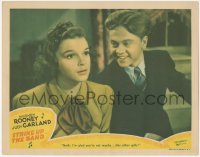 4d0373 STRIKE UP THE BAND LC 1940 Mickey Rooney is glad Judy Garland isn't mushy like other girls!