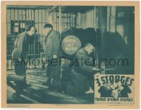 4d0374 THREE DUMB CLUCKS LC 1937 Three Stooges Moe, Larry & Curly escaping from jail, ultra rare!