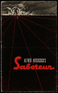 4d0139 SABOTEUR pressbook 1942 Alfred Hitchcock, Robert Cummings, Priscilla Lane, WWII, ultra rare!