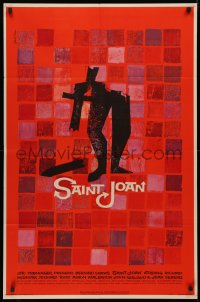 4d0307 SAINT JOAN 1sh 1957 Joan of Arc, directed by Otto Preminger, wonderful Saul Bass art!