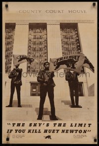 4d0440 SKY'S THE LIMIT IF YOU KILL HUEY NEWTON 19x28 special poster 1968 Black Panthers, Free Huey!