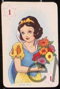 4d0006 SNOW WHITE & THE SEVEN DWARFS English card game 1938 the complete 45 card game w/ rule book!