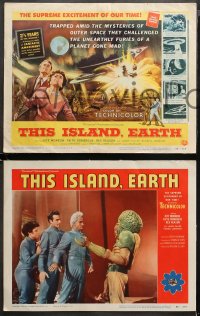 4d0325 THIS ISLAND EARTH 8 LCs 1955 rare full set with all the incredible special effects scenes!
