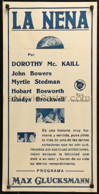 4f0040 CHICKIE Argentinean 1925 Dorothy Mackaill hatched for your true delight, different & rare!
