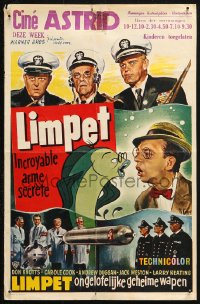 4f0209 INCREDIBLE MR. LIMPET Belgian 1964 wacky Don Knotts turns into a cartoon fish, Coppel art!