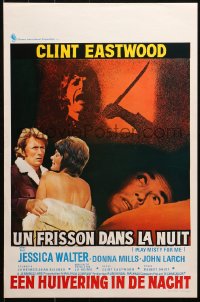 4f0229 PLAY MISTY FOR ME Belgian 1971 classic Clint Eastwood, image of Jessica Walter with knife!