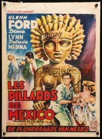 4f0230 PLUNDER OF THE SUN Belgian 1953 Glenn Ford, Diana Lynn, a sin-strewn terror-trek!
