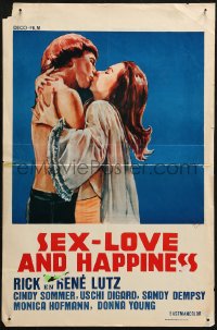 4f0235 SEX LOVE & HAPPINESS Belgian 1973 sexy different romantic art of Ric Lutze & Rene Bond!